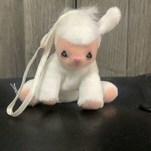Precious Moments Tiny Tender Tails White Lamb Sheep Plush Beanie Ornament & Tag